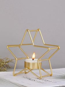 Metal <b>Tea</b> Light Holder Moon Shape Heat Resistant Home Decoration Candle <b>Stand</b> - Product Image 4