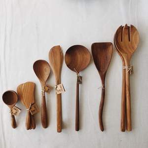 Juego de 4 cucharas de sopa de latón con mango largo |   Juego de Cubiertos Ecológicos de Diseño Industrial Art Deco para Cocina y Comedor - Product Image 2