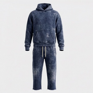 Manufacturer Acid Wash <b>Tracksuit</b> Customized Color All Size New Style For Men Gym Workout Athletic Activewear Joggers Set - Product Image 1