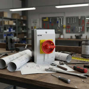 Interruptor de desconexión de carga de montaje trasero rojo <span class=keywords><strong>EATON</strong></span> <span class=keywords><strong>P1</strong></span>-<span class=keywords><strong>25</strong></span>/V/SVB Serie T con manija giratoria duradera para un aislamiento de energía confiable - Product Image 5