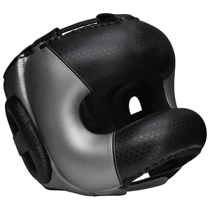 Protège-tête ajustable en cuir PU avec double logo personnalisé imprimé et étiquette tissée pour la protection de boxe – Haute Qualité - Product Image 1