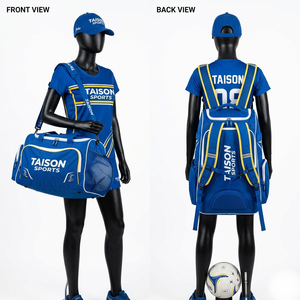 Premium 600D Polyester 420 GSM Netball <b>Backpack</b> Red Black Panel Design Custom Embroidery Print Logo - Product Image 5
