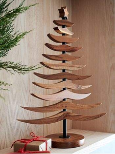 Solid <b>wooden</b> <b>christmas</b> <b>tree</b> for farmhouse style holiday decorations entryway accents seasonal room decor and natural displays - Product Image 2