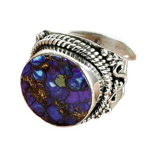 Top Selling Genuine Purple Copper Turquoise Gemstone <b>Ring</b> <b>Crafted</b> From 925 Solid Sterling Silver Dainty Promise Bohemian <b>Ring</b> - Product Image 1