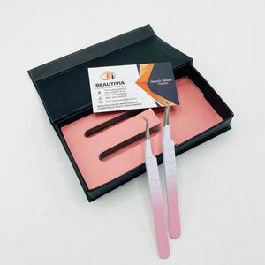 แหนบขนตาสองโทนสีชมพูสีขาวแข็งญี่ปุ่นแหนบขนตาปลอมทำจากปากีสถาน - Product Image 4