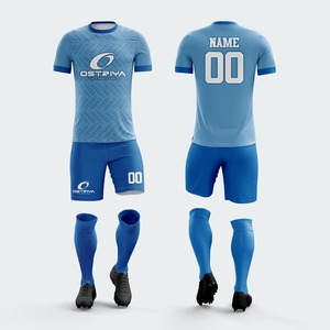 Ensemble de maillot de foot respirant et antibactérien pour hommes, manches courtes, logo personnalisé imprimé, col rond, vêtements de foot techniques - Product Image 5