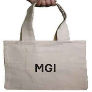 Sac fourre-tout mini personnalisé en toile de coton blanc 100% avec fermeture éclair et bouton, bandoulière réglable, motif fleurs et perles pour femme - Product Image 4