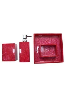 Luxury Handmade Resin Bathroom Accessories <b>Set</b> with <b>Soap</b> Dispenser Toothbrush Holder Tumbler and Tray Modern Decorative Bath - Product Image 3