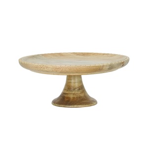 Support à gâteau en bois sculpté à la main, écologique et luxueux, avec détails artisanaux brûlés, et bol à fruits minimaliste sur pied, au design unique - Product Image 6