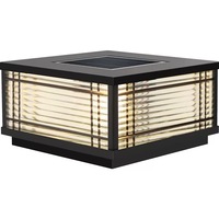 Lámpara Solar para Poste de Jardín, Lámpara para Pilar de Puerta, IP65 Impermeable, Pantalla de Aluminio, para Villas, Súper Brillante, Haz de Luz de 360°, 3000K
