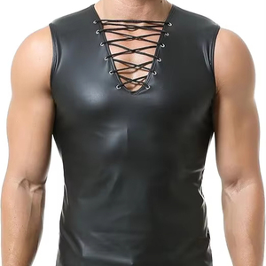 เสื้อกล้ามออกกำลังกายผู้ชาย หนังเทียม ผ้าฝ้าย แห้งเร็ว เป็นมิตรกับสิ่งแวดล้อม คุณภาพสูง - Product Image 1