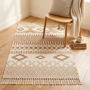 Ethnic Printed Cotton Area Rug for Bedroom Coffee <b>Table</b> & Contemporary Boho Home - Product Image 5