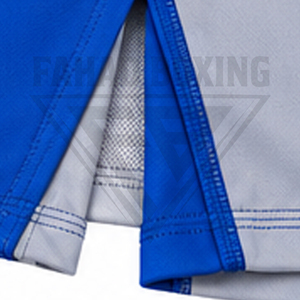 Ensembles No Gi Bleu Royal avec accents argentés, fabrication artisanale, style le plus récent, Rash Guard à manches courtes et short assorti, OEM ODM Marque Privée - Product Image 6