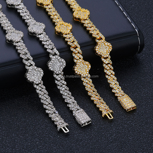 High Quality Custom Miami Hip Hop Necklace Men/Women Unique Yellow Gold VVS Moissanite Diamond <b>Rope</b> Bezel Gift for Certified - Product Image 5