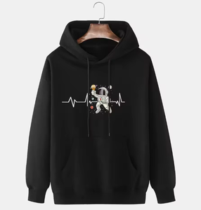 เสื้อฮู้ดดี้ผ้าฝ้ายคุณภาพพรีเมียม 100% สำหรับผู้ชาย - สไตล์สปอร์ต ใส่ได้ทุกวัน เป็นมิตรต่อสิ่งแวดล้อม เหมาะสำหรับออกกำลังกาย มีกระเป๋าเสื้อ - Product Image 2