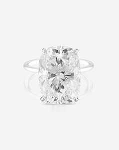 Bague Solitaire Scintillante en Or Véritable 10k 14k 18k avec Diamant de Laboratoire Taille Coussin 10ct, Vente en Gros, Fabricant de Bijoux Personnalisés avec Grande Pierre - Product Image 1