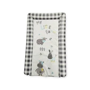 Ensemble de matelas à langer pour bébé avec mousse à motif étoile et autres matériaux imperméables en gris, blanc et couleurs pastel pour les soins de bébé de 0 à 24 mois - Product Image 4