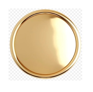 Wide Rim Brass Charger <b>Plates</b> <b>Large</b> Round Dinner Base <b>Plates</b> Elegant Event Dining Layout Wedding Reception Table Styling - Product Image 5