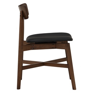 Modern Dining Chair Cocoa <b>Frame</b> Espresso <b>Vinyl</b> Seat for Home Restaurant Hotel Wholesale Supplier - Product Image 3