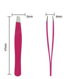 Juego de Pinzas para Cejas de Acero Inoxidable, Pinzas de Punta Inclinada para Cejas - Product Image 3