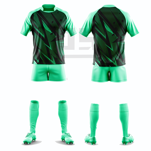 Maillot et short de rugby personnalisés à impression numérique, coupe-vent, écologiques, 100 % polyester, tenue de sport athlétique durable pour - Product Image 5