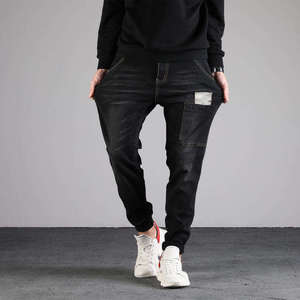 Jean décontracté homme vintage en polyester/coton respirant de haute qualité, coupe slim, taille mi-haute, léger, idéal pour l'hiver - Product Image 2