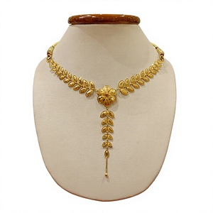 22K <b>Solid</b> <b>Gold</b> Leaf Design Necklace Elegant Women Jewelry Lightweight <b>Gold</b> <b>Pendant</b> Chain for Daily Wear and Special Occasion - Product Image 1