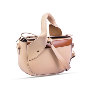 Sac à bandoulière beige en cuir véritable personnalisable grande capacité pour femme avec poignée torsadée durable pour usage quotidien – Nouveauté - Product Image 4