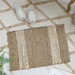 Alfombra de corredor de jacinto de agua Natural hecha a mano de tendencia caliente para decoración del hogar alfombra de mimbre de algas marinas - Product Image 5