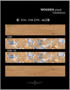 Baldosas de Porcelana con Acabado de Madera de 150x900 mm, Baldosas de Madera Rústica Marrón, Antideslizantes, Mate, para Sala de Estar y Dormitorio - Product Image 4