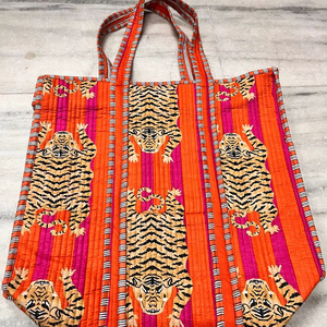 Bolsa de Compras Acolchada de Algodón 100% Hecha a Mano al por Mayor, Bolso de Mano Tradicional de Algodón con Asa para Mujer, Bolso de Algodón Artesanal - Product Image 1