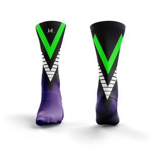 Chaussettes de sport personnalisées en tricot à col haut, mélange de coton, élasthanne et polyester, antibactériennes, respirantes, écologiques, absorbant la transpiration - Product Image 3