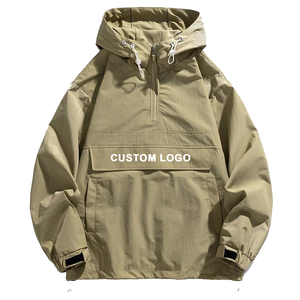 Veste coupe-vent imperméable de haute qualité pour homme, à capuche, manches longues, grandes poches zippées, coupe-vent personnalisé - Product Image 3