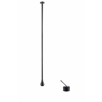 Robinet de plafond en laiton massif noir mat Design goutte d'eau murale robinet d'eau de plafond de salle de bain chaud et froid