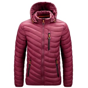 Cheap Outdoor Men's Winter <b>Padding</b> <b>Coat</b> Solid Color Slim Down Cotton Quilted Jacket <b>Waterproof</b> Windproof Thick Formal - Product Image 2