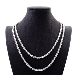 Collier Hip Hop en Moissanite de Qualité Exceptionnelle, Plaqué Or Argent 925, Bijou de Luxe pour Mariage, Fiançailles, Cadeau - Product Image 1
