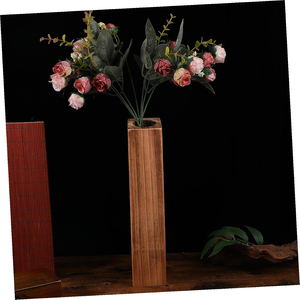 Vase mural en bois rustique Art Déco 14-24 pouces, bois naturel fait main, pot de plante d'intérieur écologique pour la décoration de salon FAIZA - Product Image 5