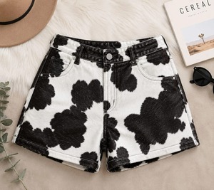 Shorts en cuir de vachette pour femmes, cuir véritable de qualité supérieure, taille haute, mode moderne, streetwear décontracté, style designer, sur mesure en gros - Product Image 2