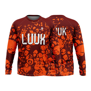 Haut de sport pour homme à col rond et manches longues, imprimé par sublimation personnalisée, séchage rapide, coupe classique, idéal pour la gym - Product Image 6