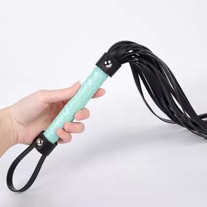 Fouet en cuir PU sur mesure pour l'entraînement des chevaux et le cosplay, avec pompon en cuir, fétiche BDSM - SPALL JP SPORTS SJS-HF-0037 - Product Image 1
