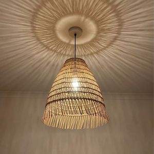 Abat-jour en jonc de mer rustique, couverture de lampe suspendue, abat-jour tissé sur mesure OEM, écologique, pour la décoration de la maison, des hôtels et des complexes hôteliers - Product Image 3