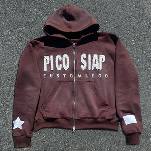 2 Pcs Sweatsuit Track Autumn Distressing Embroidery Zip Hoodie Shorts <b>Sets</b> Men's Printed <b>Knitted</b> Hooded Sweatshirt <b>Set</b> Casual - Product Image 2