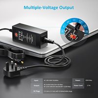 Chargeur universel pour ordinateur portable 65W, adaptateur secteur AC/DC avec 16 prises compatibles avec Lenovo, HP, Dell, Acer, Asus, Samsung, Toshiba