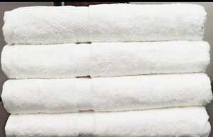 Toallas de Baño de Hotel de Lujo, Suaves al Tacto, 500gsm 600gsm 16S, Blancas Lisas, 100% Algodón - Product Image 2