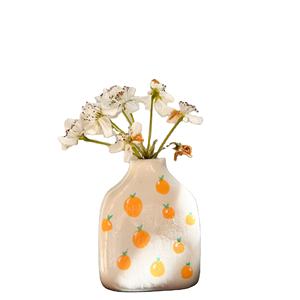 Lindo jarrón de cerámica blanca indio hecho a mano florero de cerámica decoración del hogar Oficina y Hotel diseño moderno elegante cerámica Wh - Product Image 1