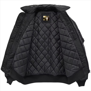 Chaqueta Bomber Negra para Hombre, Color Sólido, Cierre de Cremallera, Cuello Alto, Invierno, Exterior de Lona y Seda, Resistente al Viento y Transpirable - Product Image 4