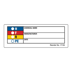 Etiqueta Autoadhesiva Brady NFPA, Resistente al Calor y a Químicos, PP de Alta Visibilidad para Seguridad en Laboratorios - Product Image 2
