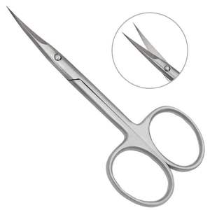 Professional Stainless Steel <b>Cuticle</b> <b>Scissors</b> Curved Blade Nail Manicure Shear - Product Image 1
