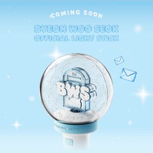 BYEON WOO SEOK Official <b>Light</b> Stick BWS Logo Snow <b>Globe</b> Design Plastic Blue Korean Universal Age Suitability - Product Image 1