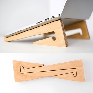 Customized Adjustable Wooden Laptop <b>Stand</b> Premium Quality Mini Size Portable Computer Holder - Product Image 2